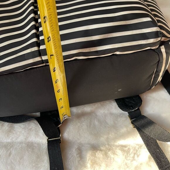 SKIP HOP FLATIRON DIAPER BACKPACK BLACK-WHITE STRIPES gold tone hardwares. - Picture 10 of 13